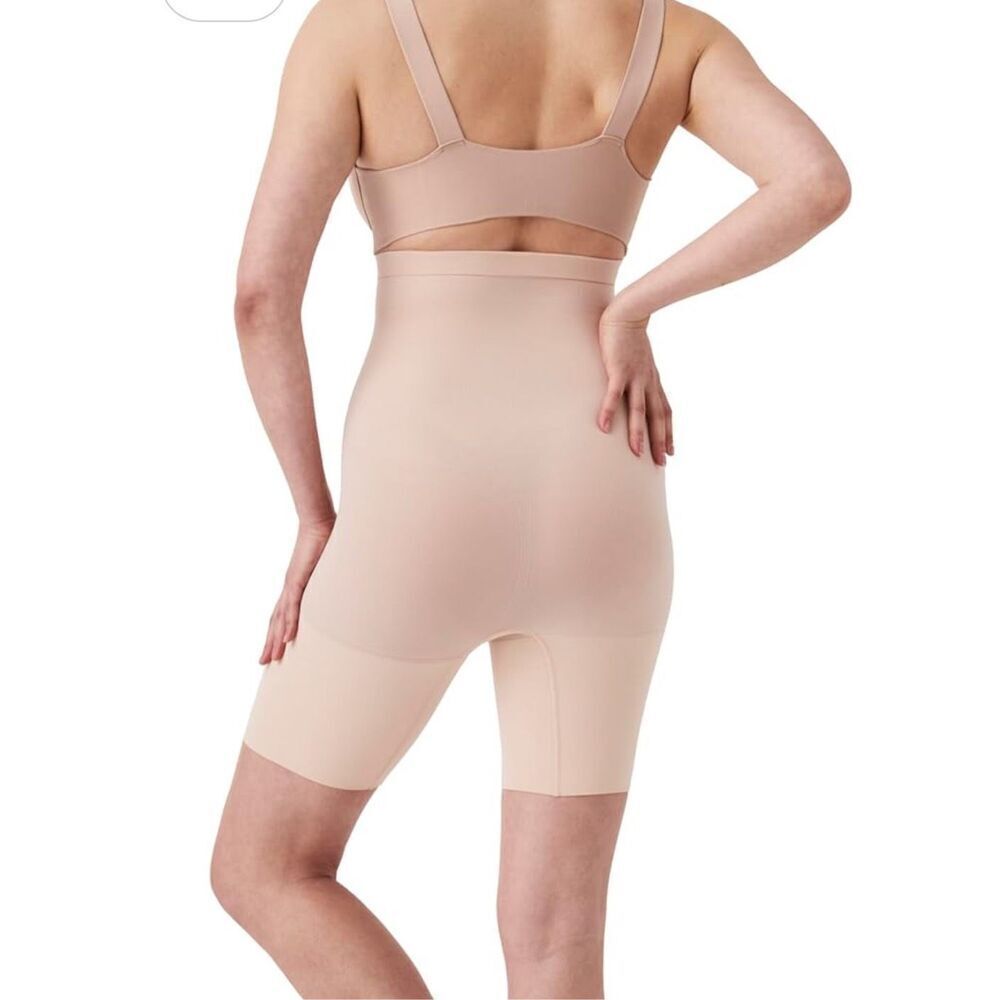 Spanx NEW size M nude Higher Power high waisted mid thigh shorts style 2745 - Picture 3 of 4